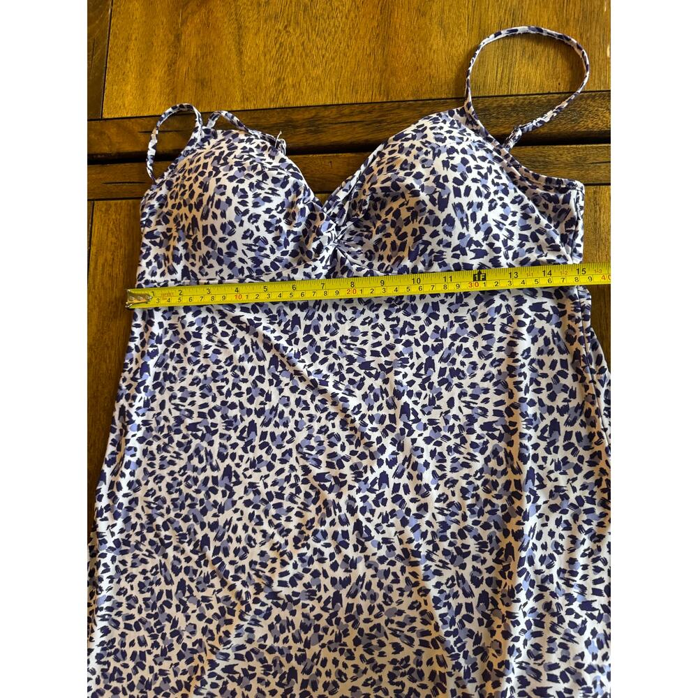 Alfani Intimates Purple Animal Print Twist Front Chemise Dress Size M - Picture 6 of 11